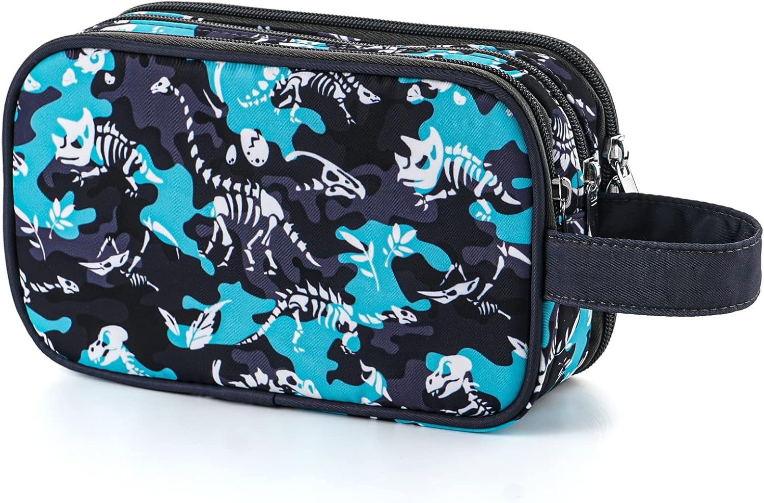 Hapycat Kids Toiletry Bag for Girls and Boys, Shark Blue