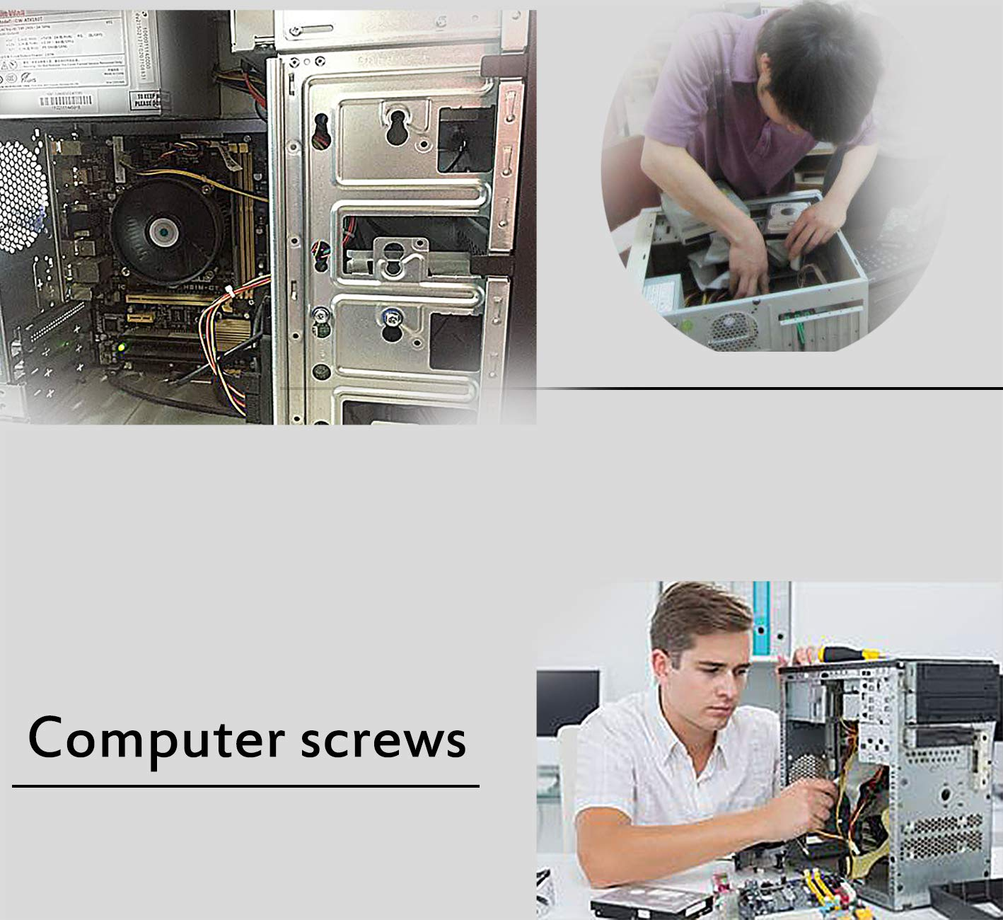 CO RODE 310Pcs PC Computer Screw Standoffs Assortment Kit for Hard Drive Computer Case Motherboard Fan Power Graphics