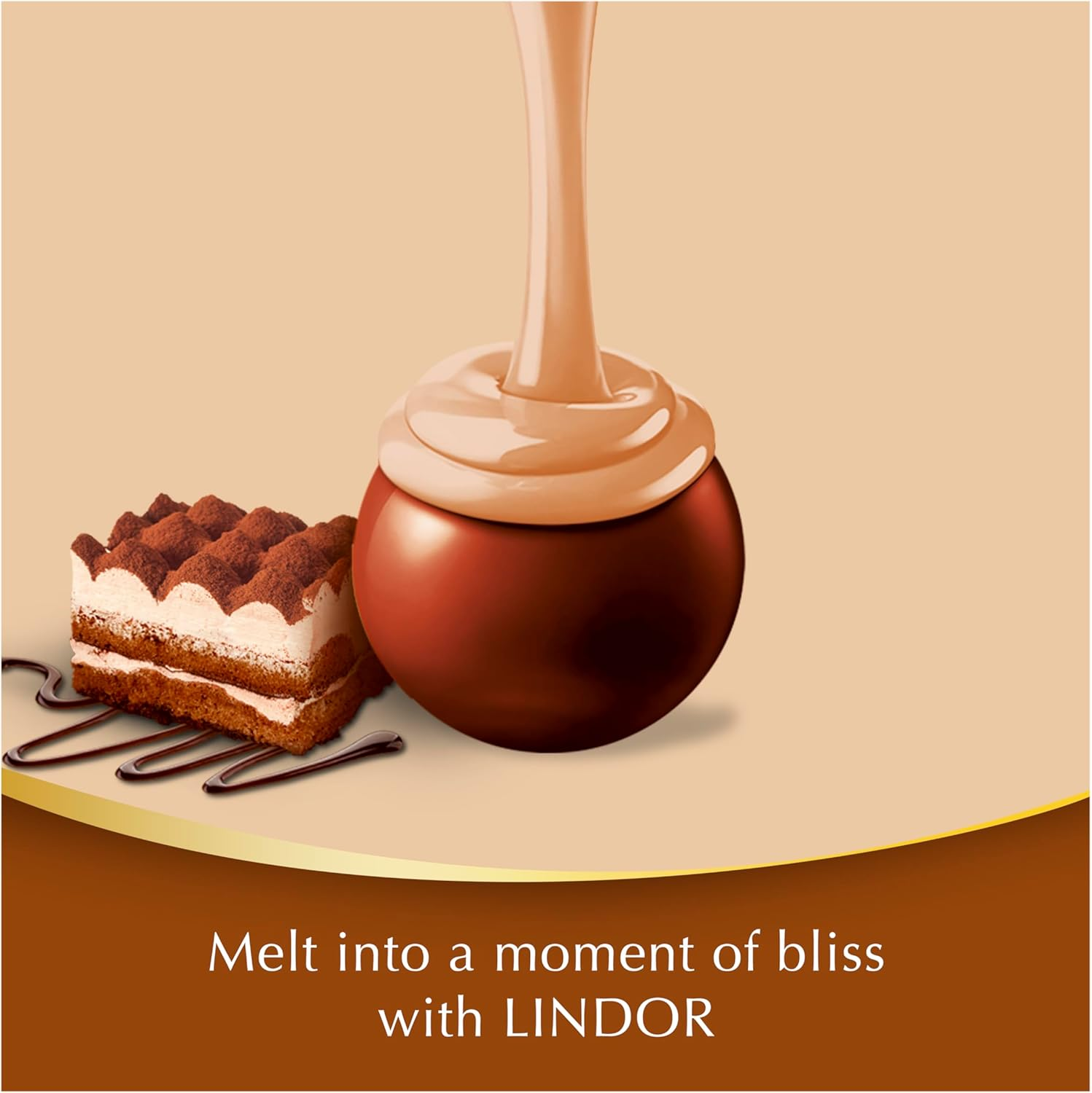 LINDOR Milk Tiramisu Bag 123G image number 1