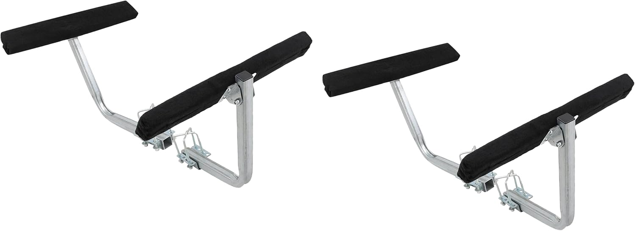 Boat Trailer Guides 2-4 Foot Bunk Boards Kit - 24 Inch Carpeted Guide on Tilting Side Bunks for High Beam, Box or C-Channel Trailers with Mounting Frames and Hardware image number 1