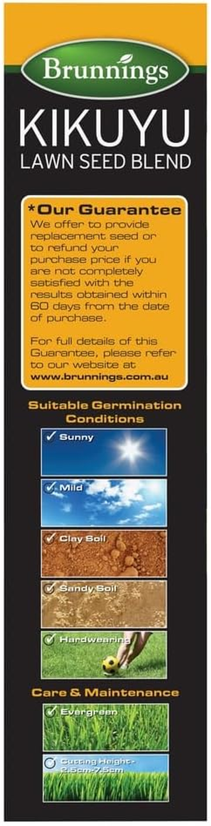 Brunning Kikuyu Lawn Seed Blend 1 Kg, Brown image number 1