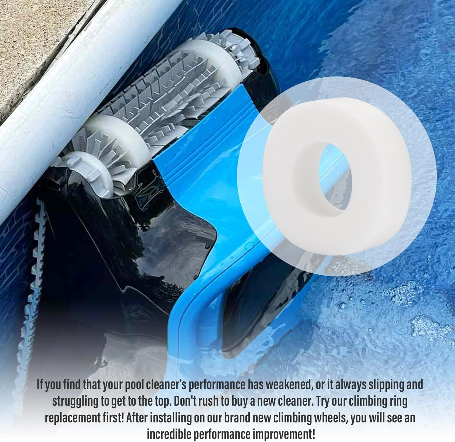 4 Pack Climbing Rings Replacement for Maytronics Dolphin Robotic Pool Cleaners, Compatible with Dolphin Nautilus CC plus M200 M400 M500 DX3 DX4 DX6 Sigma Premier and More (Part Number 6101611-R4) image number 3