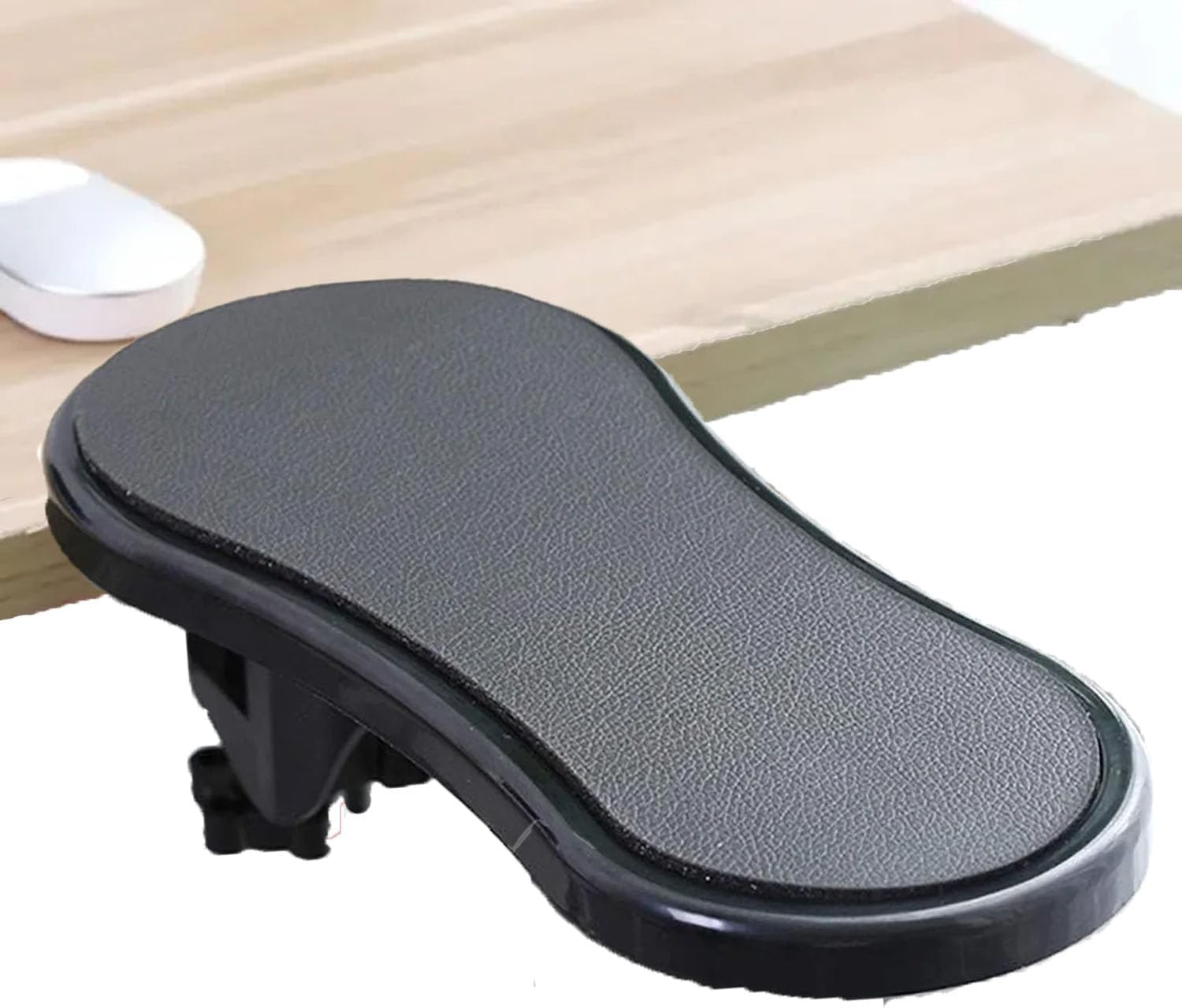 EZONEDEAL Computer Arm Rest for Desk, Adjustable Ergonomic Wrist Rest Support for Keyboard Armrest Extender Rotating Mouse Pad Holder for Table, Office, Chair, Desk, (Black) image number 3