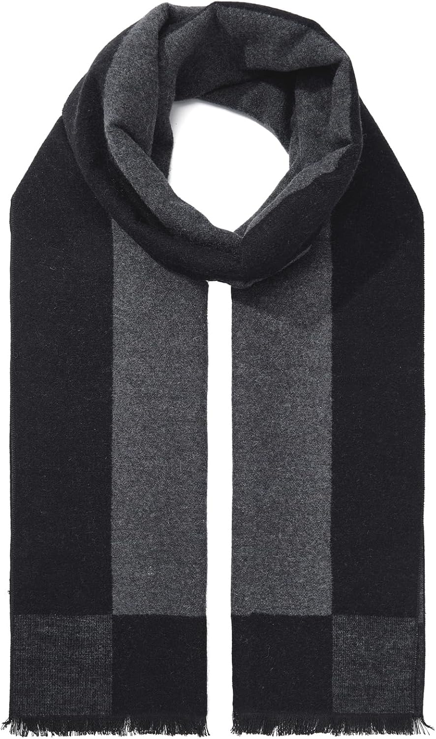 American Trends Men'S Winter Wool Scarf Plaid Tassel Scarf for Fall and Winter Long Soft Knit Fashion Classic Neck Scarves image number 6