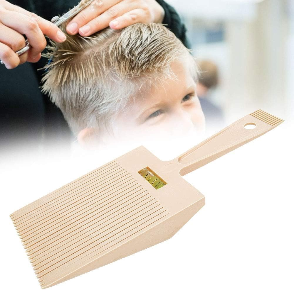 Flat Top Guide Comb, Comb Barber Styling Tool Hairdressing Accessory for Men & Girl Haircut (Beige, One Size) image number 2