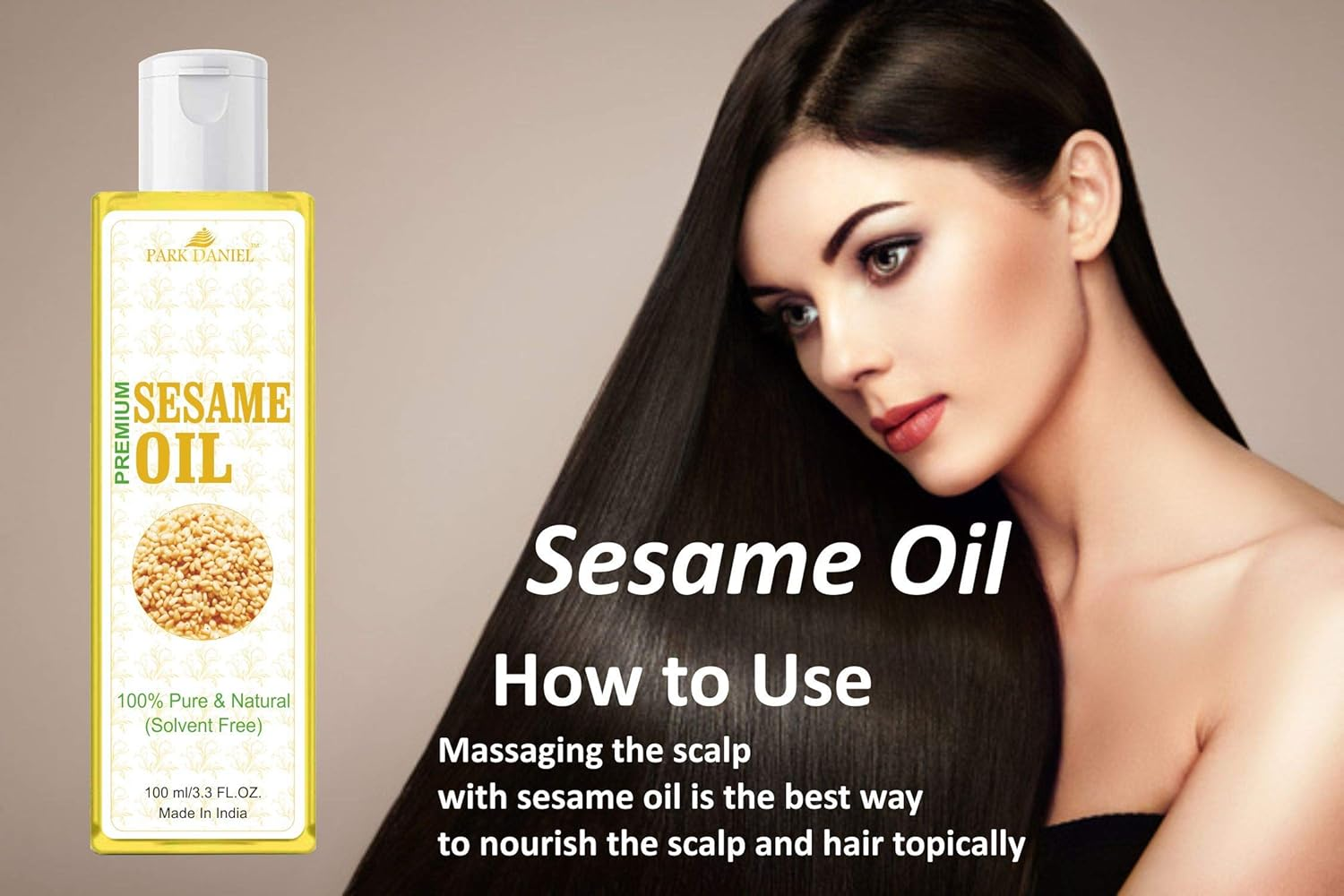 Park Daniel Sesame Oil for Hair Growth and Skin Combo Pack 2 Bottle of 100 Ml(200 Ml), Yellow image number 4