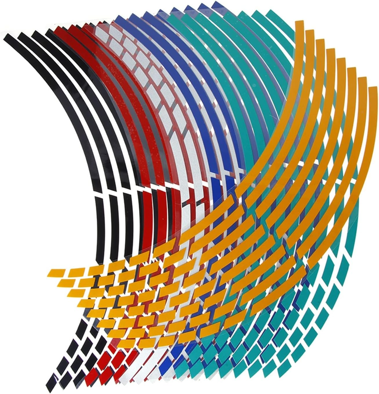 Stickers Motorcycle Rim Stickers Rim Edge Sticker Rim Edge Stripes Reflective Decals Logo Accessories for Yamaha (Color : 17Inchred)