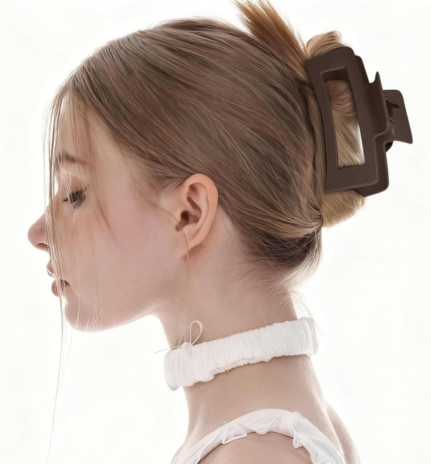 VEGCOO Pack of 8 Cloud Clips, Women'S Large Hair Clips, 11 Cm, Soft and Flexible, Large Non-Slip Hair Clip, Claw Clip Hair Clips Set for Thin and Thick Hair