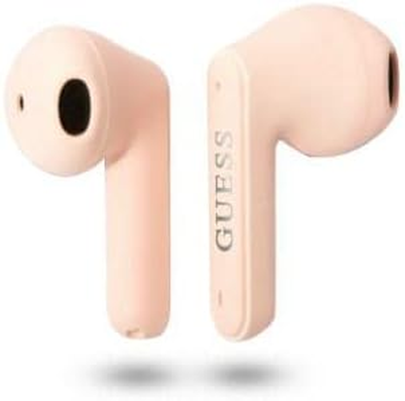 Guess GUTWST82TRP TWS Bluetooth Headphones + Docking Station Pink Triangle Logo image number 2