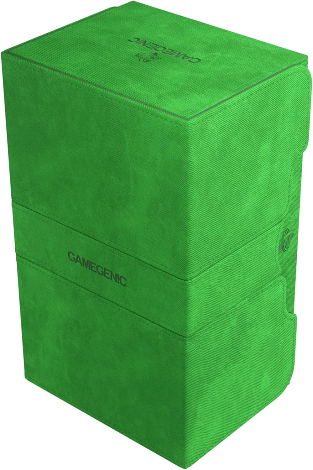 Gamegenic Stronghold 200+ XL Convertible Deck Box | Double-Sleeved Card Storage | Card Game Protector with Accessories Drawer | Nexofyber Surface | Holds up to 200 Cards | Green Color | Made By image number 3