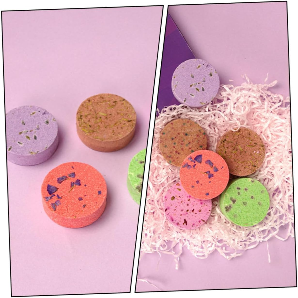 BIUDECO 6 Pcs Bath Aroma Salt Tablets Natural Aromatherapy Shower for Women Skin Softening and Whitening