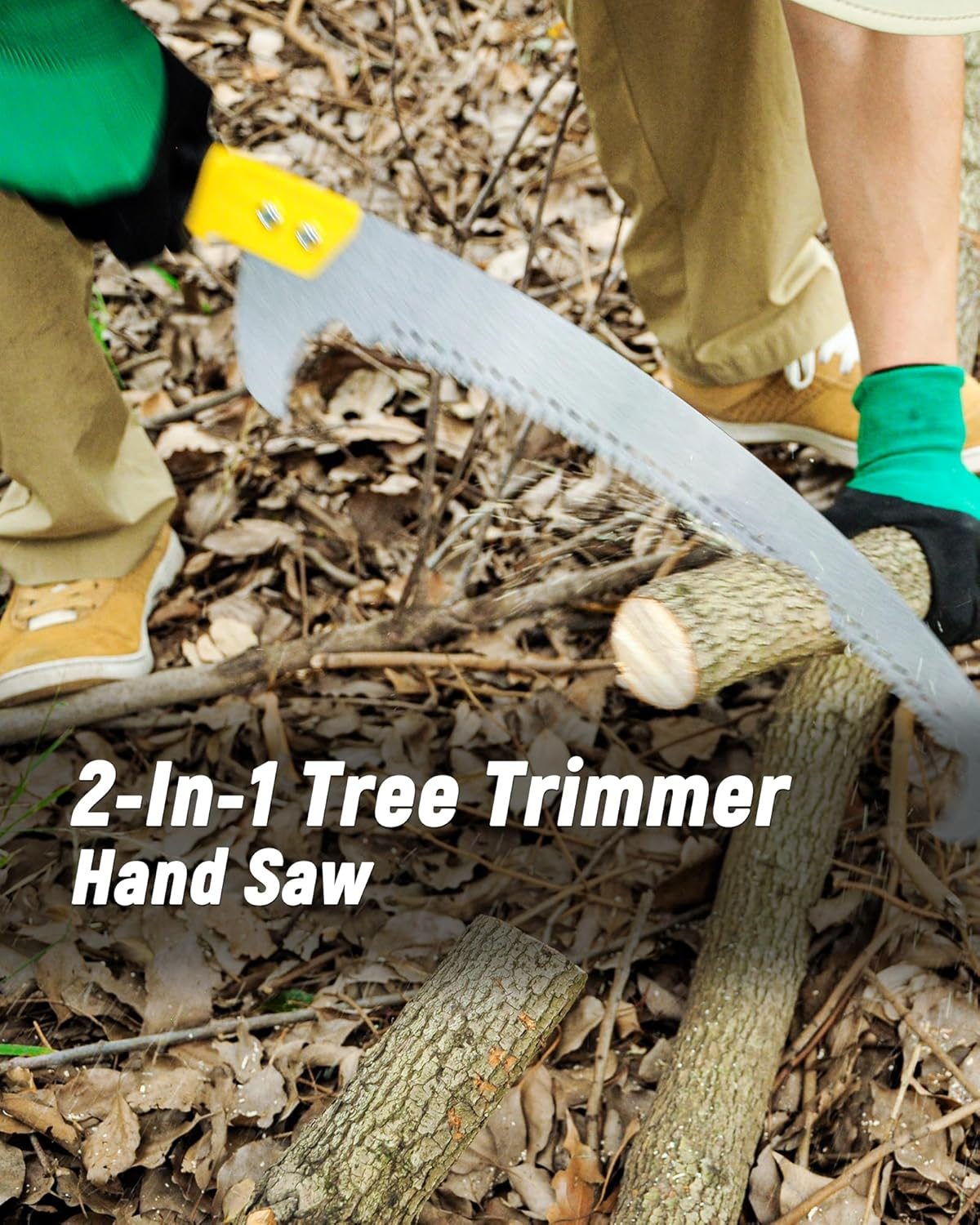 Blumetrec 327Cm Pole Saw with Adjustable Length for Tree Trimming, Lightweight Manual Pruning Saw with Mn Steel Blade, Long Extension Branch Cutter Pole Pruner for Yard, Garden, Patio and Forestry Use image number 4