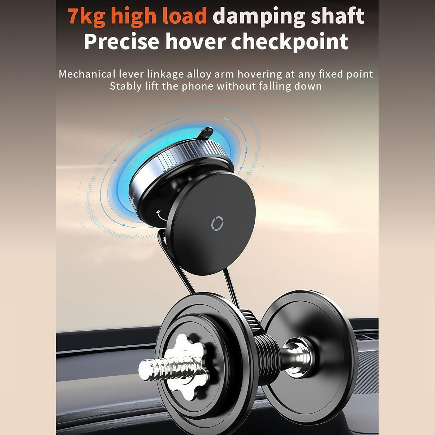 Magnetic Suction Phone Holder, 2025 New Vacuum Magnetic Suction Phone Holder Foldable and Retractable, 360&deg; Stretchable for Car/Gym/Smooth Surface Kitchen Stand Cellphone (Starmoon White) image number 5
