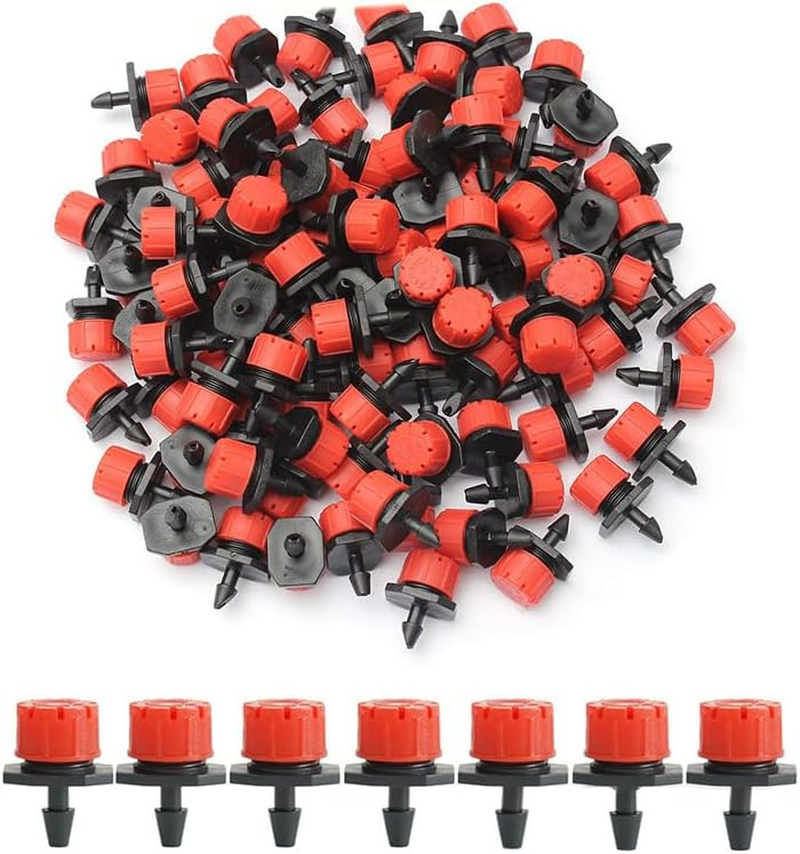 Garden Drip Irrigation Sprinklers Adjustable Irrigation Sprinklers, 100Pcs Adjustable Irrigation Drippers Sprinklers, Irrigation Micro Flow Dripper Drip Head Garden Hose Sprinklers Emitter Drippers image number 5