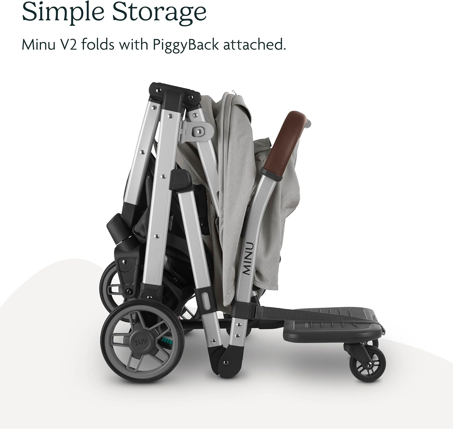 Uppababy Piggyback Ride-Along Board for Minu and Minu V2 / Quick Attachment for Toddlers to Stand + Stroll image number 2