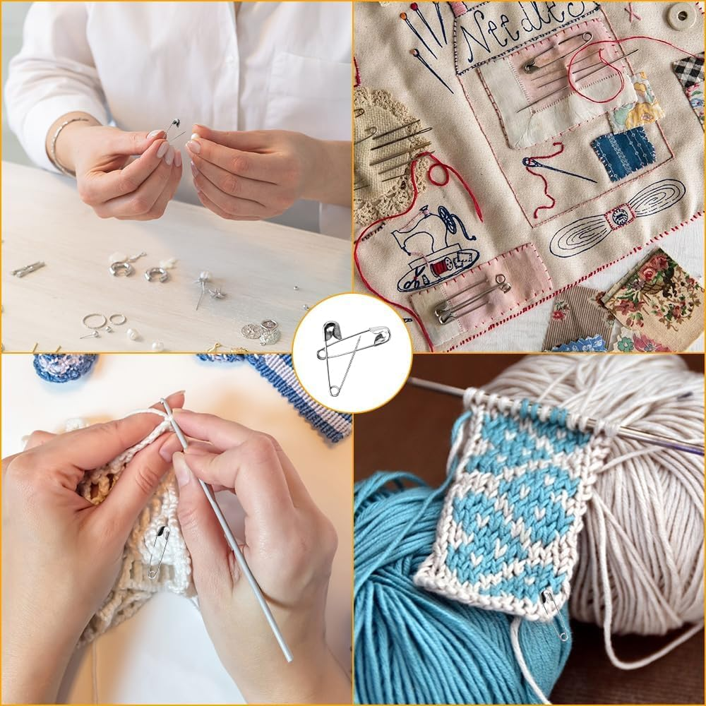 Small Safety Pins 500PCS 19Mm Safety Pin Clothes Pins, Silver, Classic Style, Ideal for Clothes, Crafting, Jewelry Making, Sewing, Kilt Pin image number 6