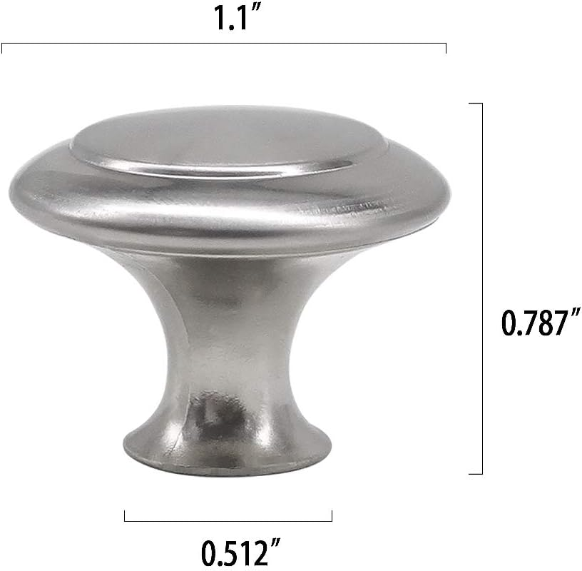 Round Brushed Nickel Cabinet Knob-30 Pack- Pull Hardware Handle,Drawer Knobs for Kitchen Cupboard Door, Bedroom Dresser Drawer, Bathroom Wardrobe Hardware