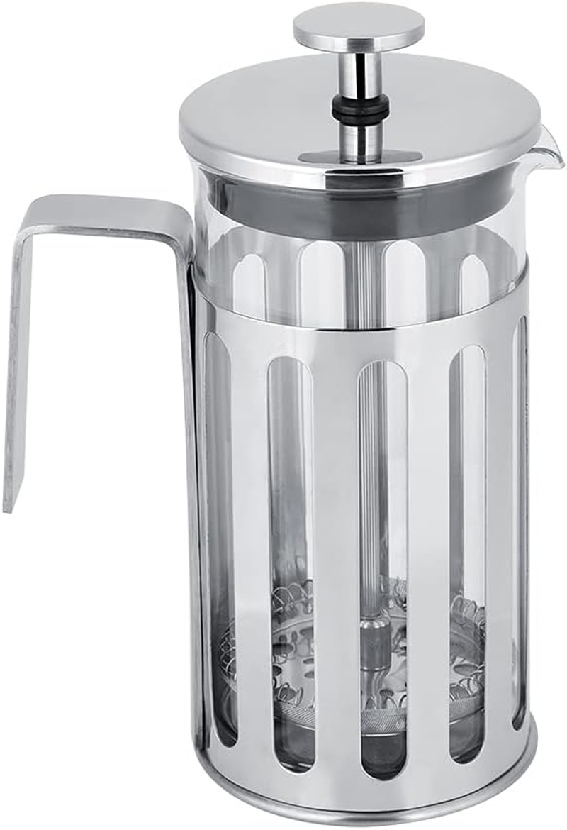 Haofy Thickened Borosilicate Stainless Steel Glass French Press Filter Coffee Pot Household Coffee & Tea Maker Pot Percolator, Brewer with Superior Filtration (350ML) image number 5