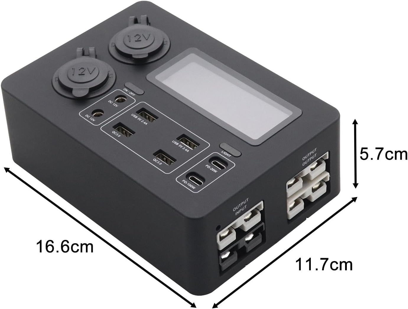 FJMQHU 12V Power Box with 4 X, 6 X USB and 2 X 12V Sockets, Quick Charger 3.0 for Camping, Fishing, Outdoor, Emergency, Boat, Power Box image number 5