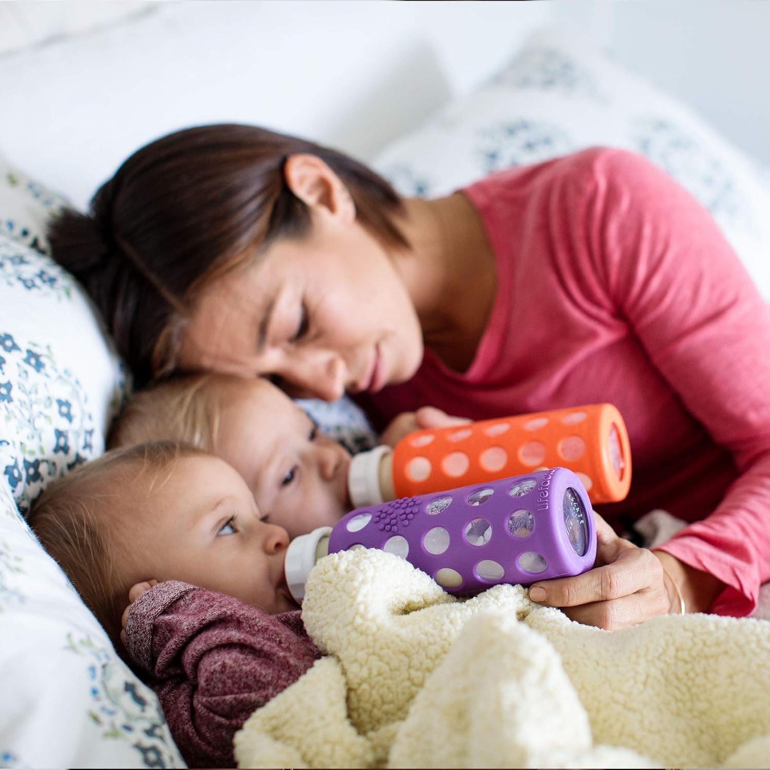 Lifefactory 120Ml and 265Ml Baby Mixed Starter 4-Bottle Set, Mint/Lavender/Kale/Grape,, Multi,, 2 X 120Ml Bottles, 2 X 265Ml Bottles, 1130 Grams image number 1