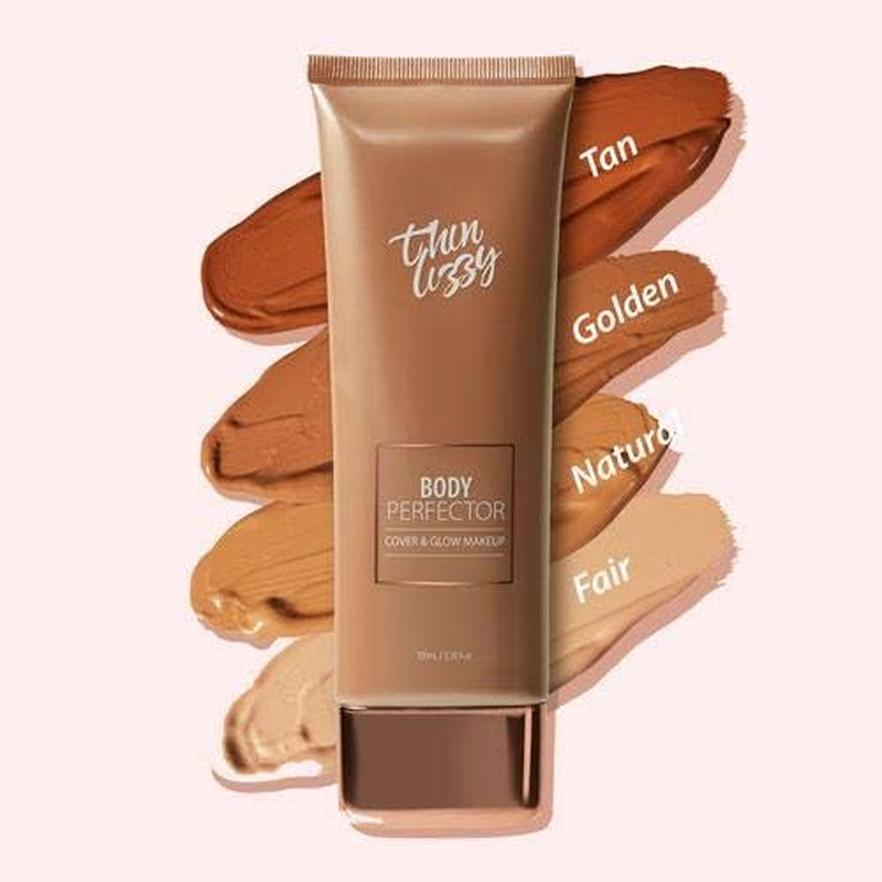 Thin Lizzy Body Perfector Cover & Glow Makeup - Natural Flawless Coverage (Golden) - Golden image number 5