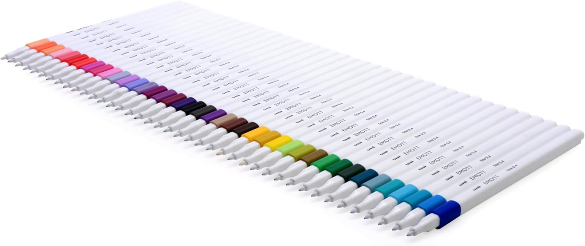 Uni-Ball Emott Uni Mitsubishi Pencil - Pencil Case with 40 Felt Tip Pens - for Writing, Drawing and Drawing in Style - Fine Tip 0.4 Mm - 40 Colours CF PEMSY/40 001 Multicoloured image number 1