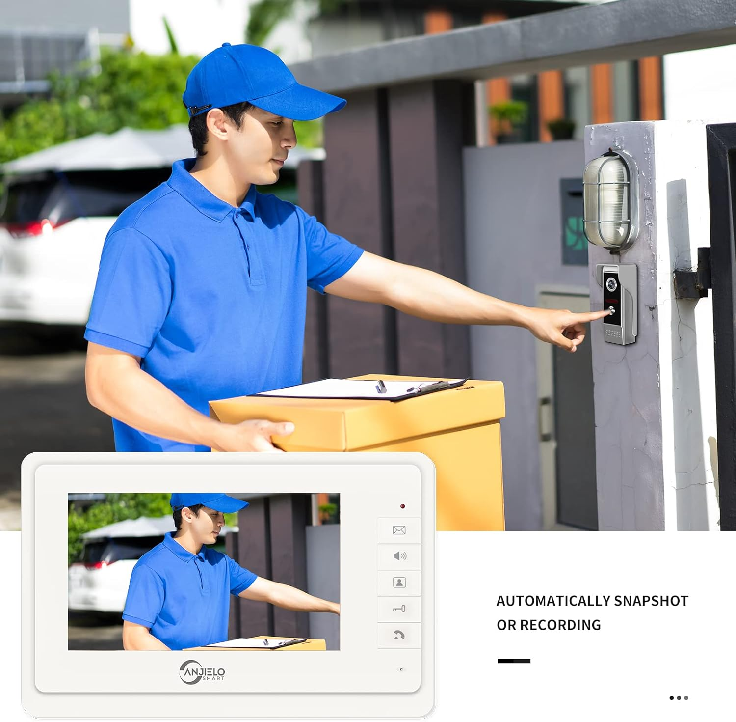 7'' Color Wired Video Door Phone Intercom System for Home Indoor Monitor 700TVL Outdoor Camera IR Night Vision image number 6