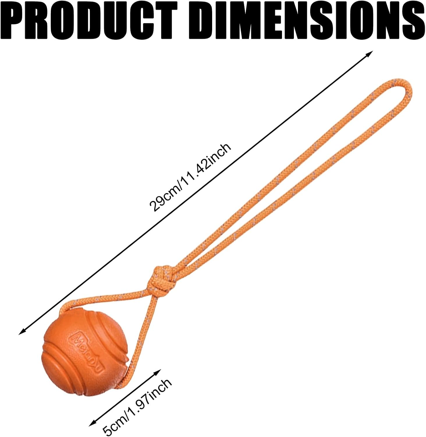 Vaileal 4 X Dog Balls, Dog Balls with Rope, High Bounce Ball Toy for Dogs, Natural Rubber Ball, Dog Toy, Small Solid Rubber Ball, Throwing Ball for Small & Medium & Large Dogs (Four Colours) image number 4