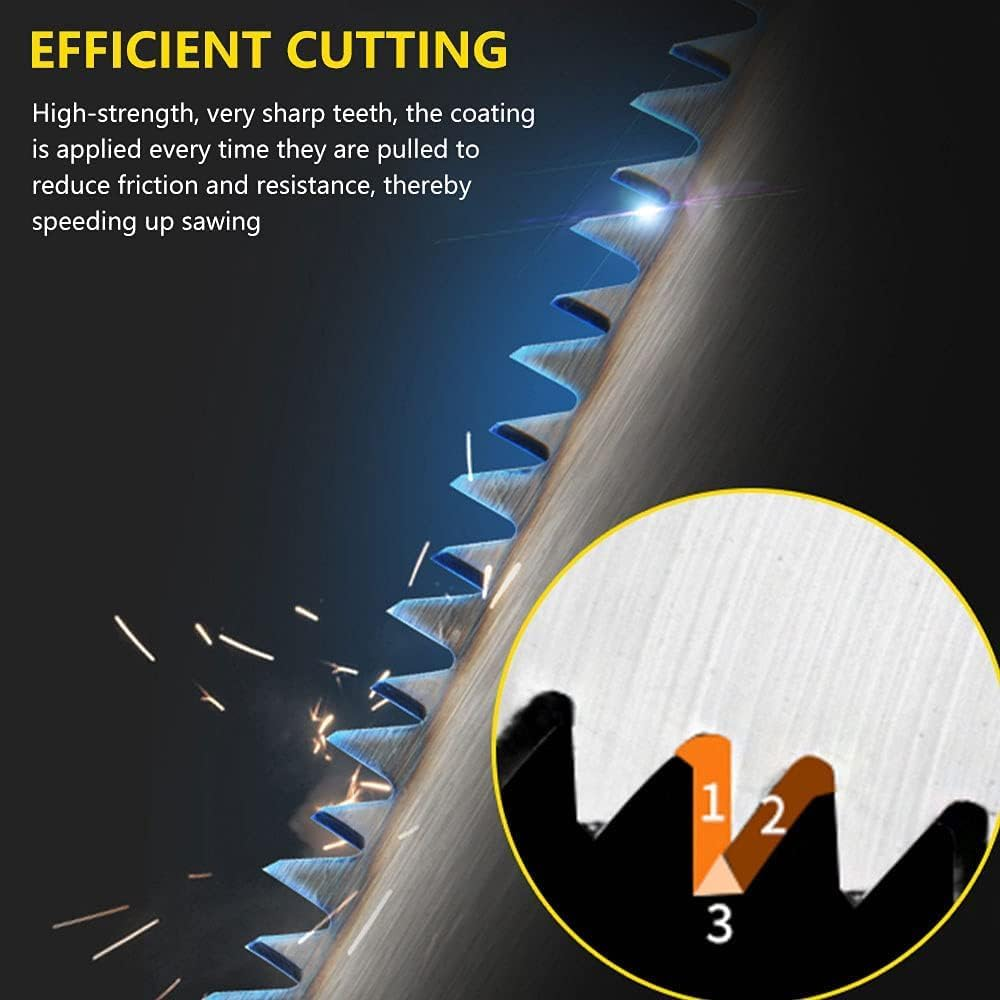 10 Inch Folding Saw, Quality Steel Tree Saw, Improved Hand Saw, Heavy Duty Pruning Saw, Foldable Wood Saw for Tree Trimming, Camping, Wood Cutting, Gardening Work,Pruning with 3-Side Razor Teeth