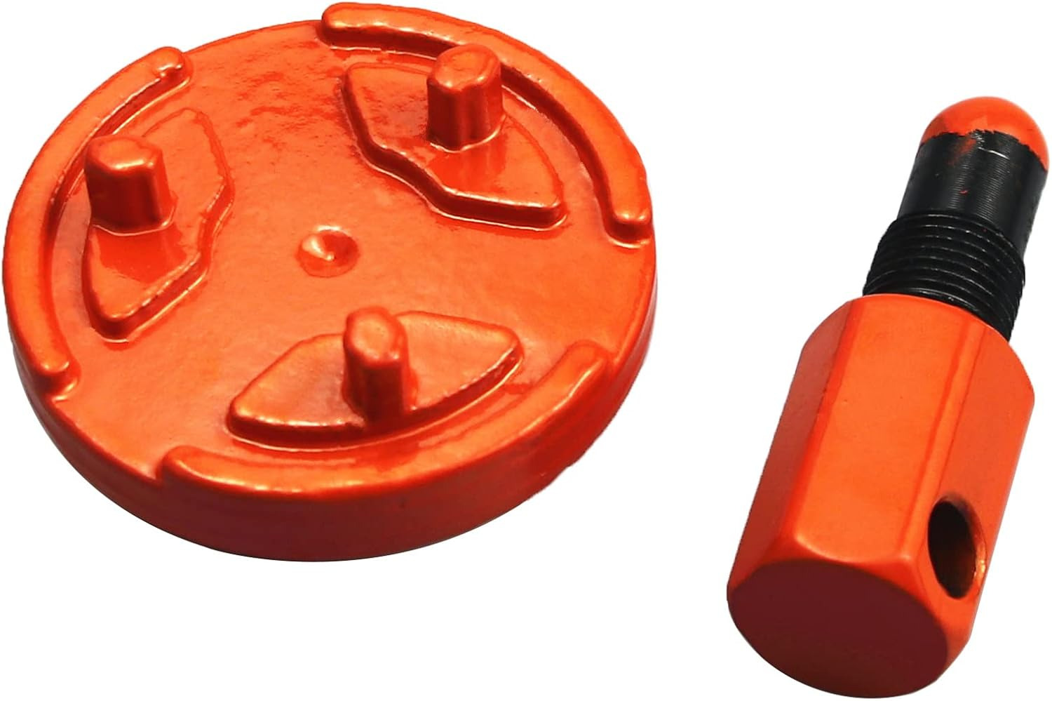 14Mm Chainsaw Clutch Removal Tools, Universal Flywheel Removal Tool Piston Stop Clutch Expander Tools for Husqvarna Stihl Echo 2 Cycle Chain Saw (Orange) image number 2