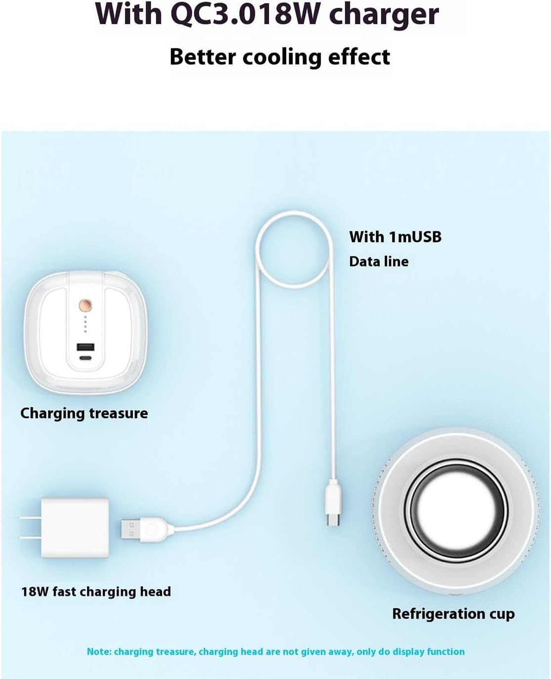 Smart Cold Beverage Machine, Instant Cooling Cup, Fast Cooling Cup, Mini Ice Maker Machine Electric Cooling Mug Smart Beverage Cooler Cup Mini Drink Chiller for Beer, Beverage, Can, Ice Cream, Coffee image number 5