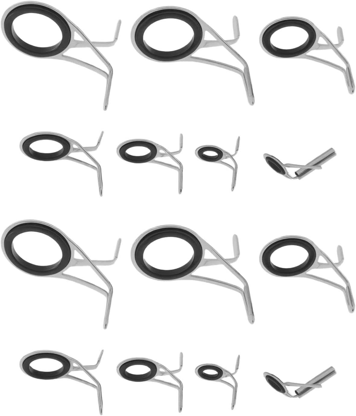 VGOL Set of 14Pcs Fishing Top Rod Rings Repair Kit Long-Distance Fishing Rod Guide (1.8Cm 1.4Cm 1.1Cm 0.8Cm 0.6Cm 0.5Cm 0.5Cm) image number 4