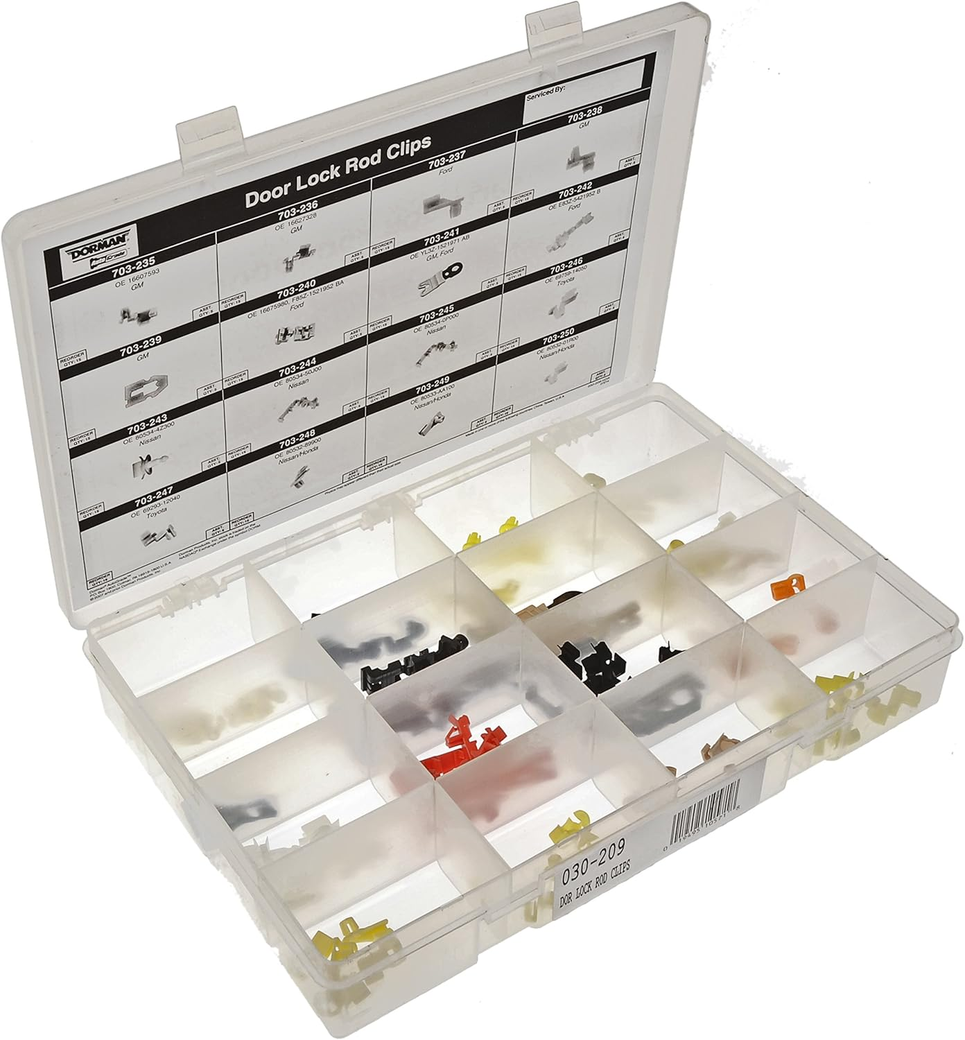 Dorman 030-209 Door Lock Rod Clip Tech Tray, 80 Piece image number 2