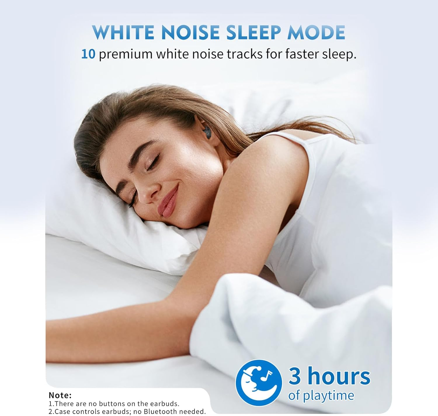 Noora Sleep Earbuds, 2025 New Noorasleep Snooze Pods Pro, Sleep A30, Noozepods Pro - Bluetooth Sleepbuds, for Side Sleepers Working Hiking, Soft and Snug Fit, with Smart Case (Mixc*2) image number 1