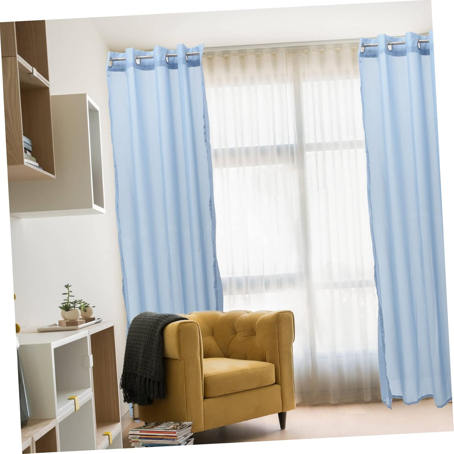 Levemolo Elegant Polyester Waterproof Curtain for Outdoor Patio Garden Window Living Room Bedroom Privacy image number 6