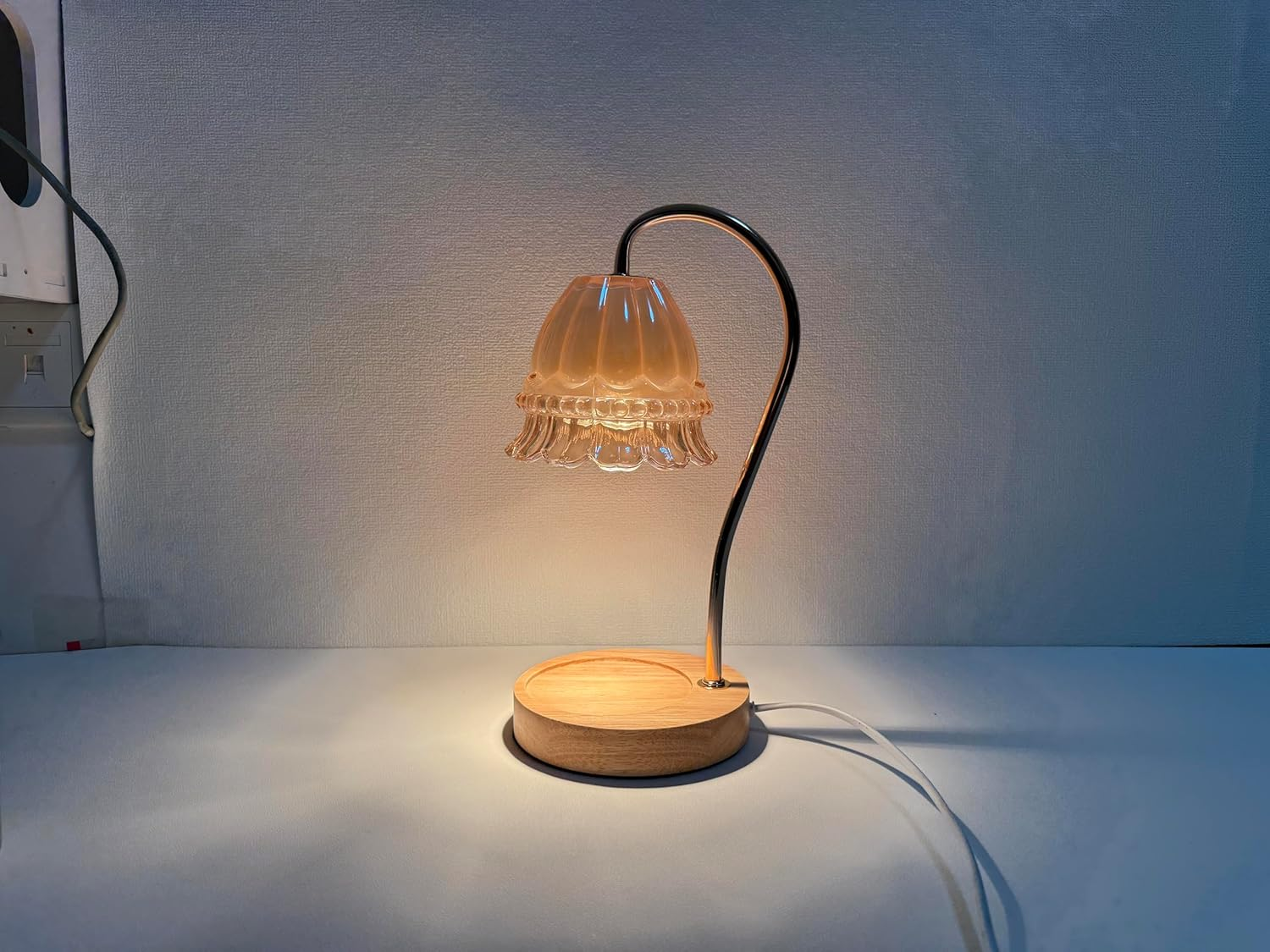 Candle Warmer Lamp with Timer，Vintage Bedroom Home Decor Warmer，Brightness Adjustable for Jar Scented Wax Melts with 2 Bulbs image number 3