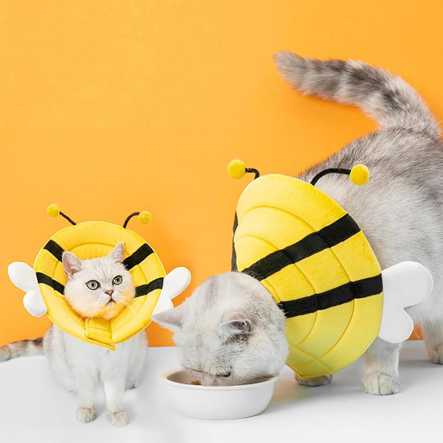 Cat Collar for Dog, Adjustable Neck Collar, Soft Adjustable Collar for Cats, Cat Collar, Recovery Anti-Leak Pet Collar for Small Dogs, Kittens (Yellow, L) image number 2