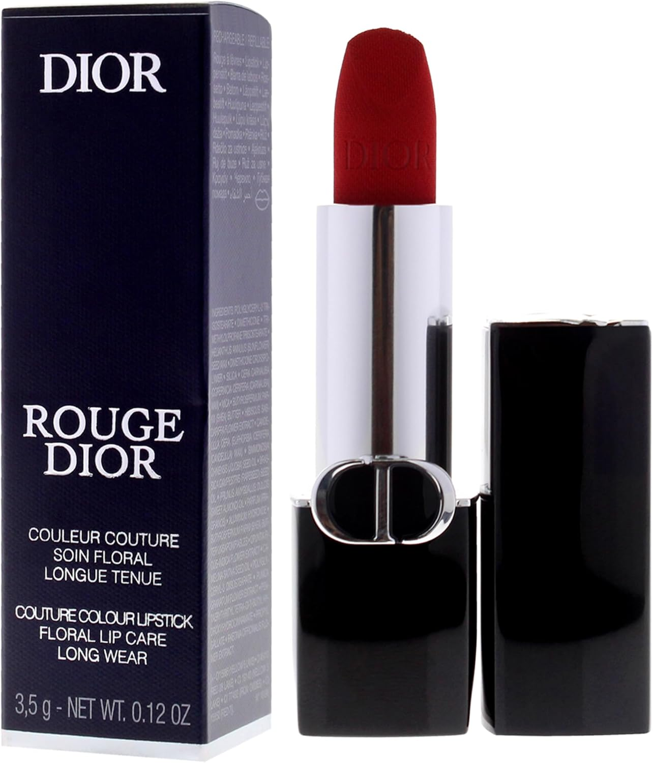 Rouge Dior Couture Velvet Lipstick - 999 Velvet by Christian Dior for Women - 0.12 Oz Lipstick (Refillable) image number 1