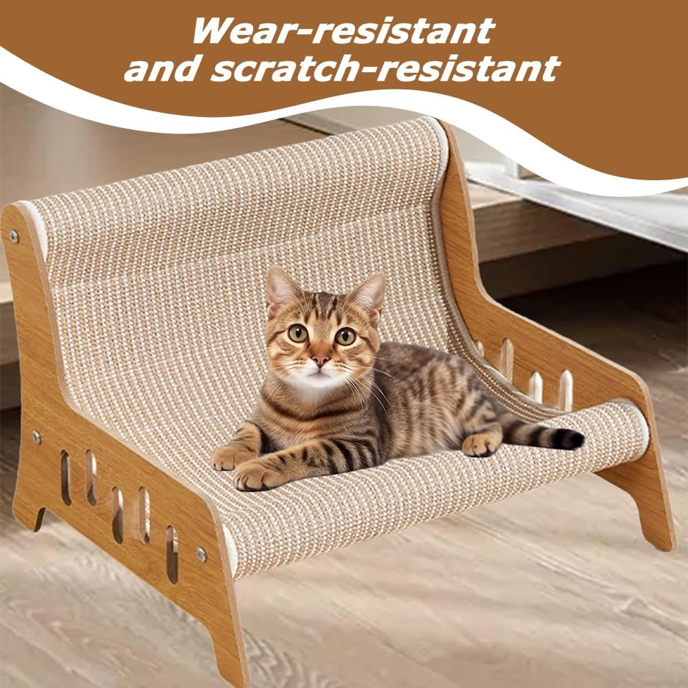 Cat Scratching Sofa Lounger with Minimalist Design, Extra Large Stylish Pet Furniture, Durable Scratch-Resistant Cat Bed, for Indoor Outdoor Pets Cats image number 1