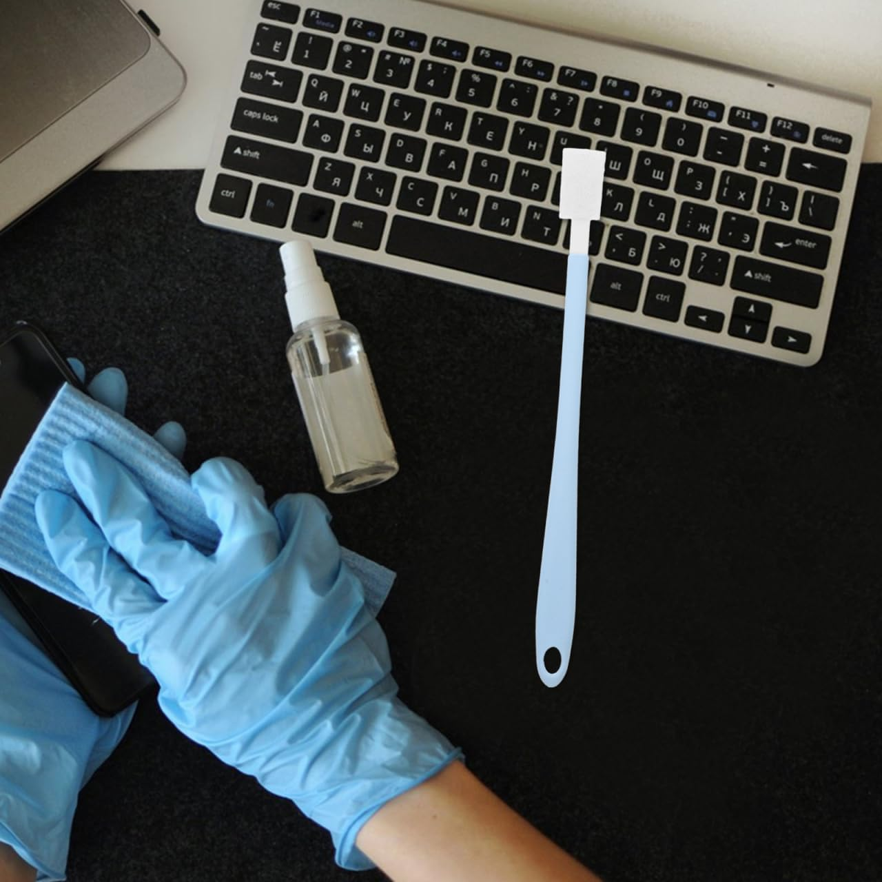 Baluue 31Pcs Disposable Long Handled Cleaning Brushes for Crevices Gaps and Corners for Toilet Keyboard Window Groove and Home Use Efficient Stain Removal Absorbent Material image number 5