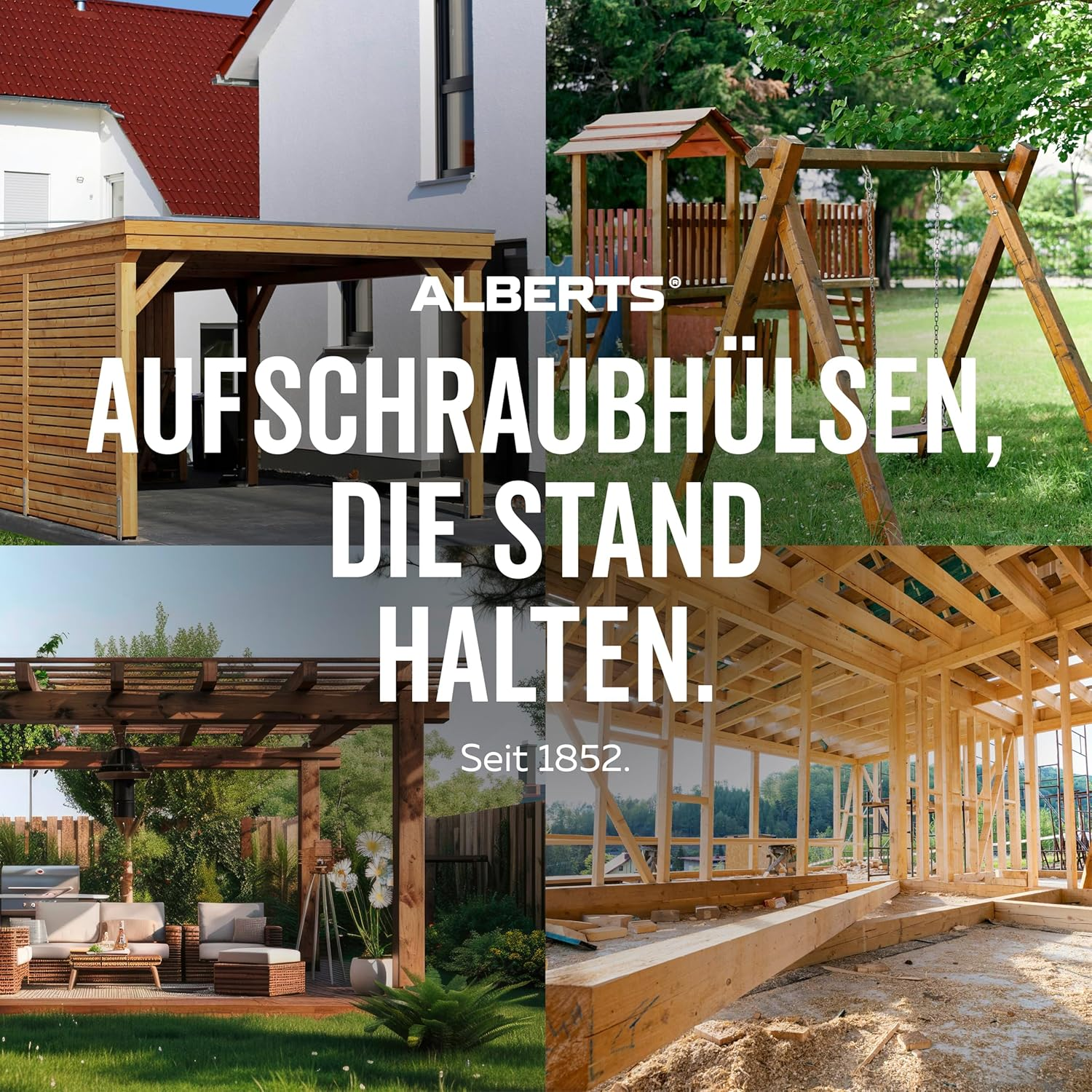 Screw-On Sleeve for Square Wooden Posts Hot-Dip Galvanised 91 X 91 Mm