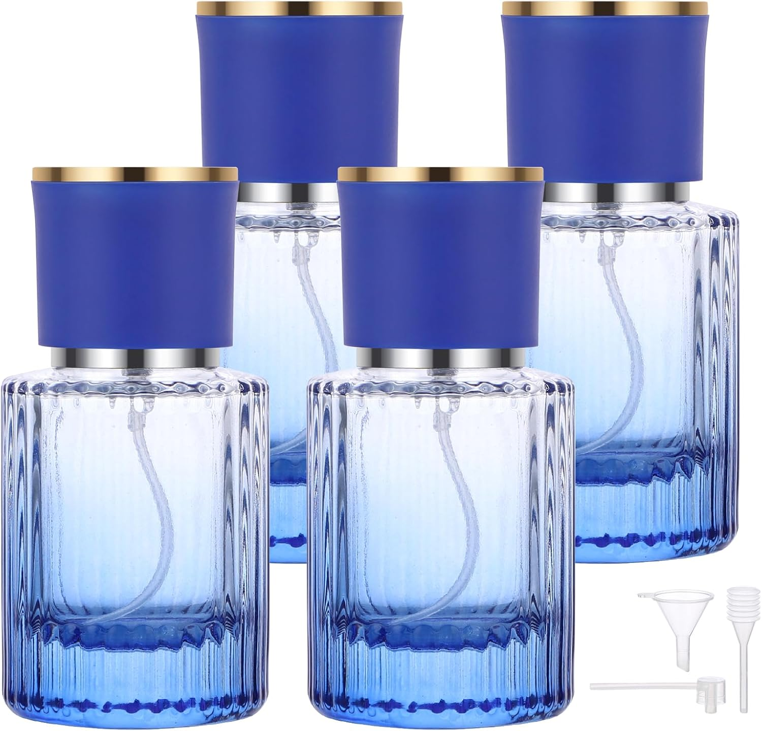 Segbeauty Travel Perfume Refillable Bottle, 2 Pcs Perfume Atomiser 30 Ml, Glass Perfume Spray Bottle, Perfume Empty Bottles, Portable Perfume Sprayer for Handbag (Gradient Black)