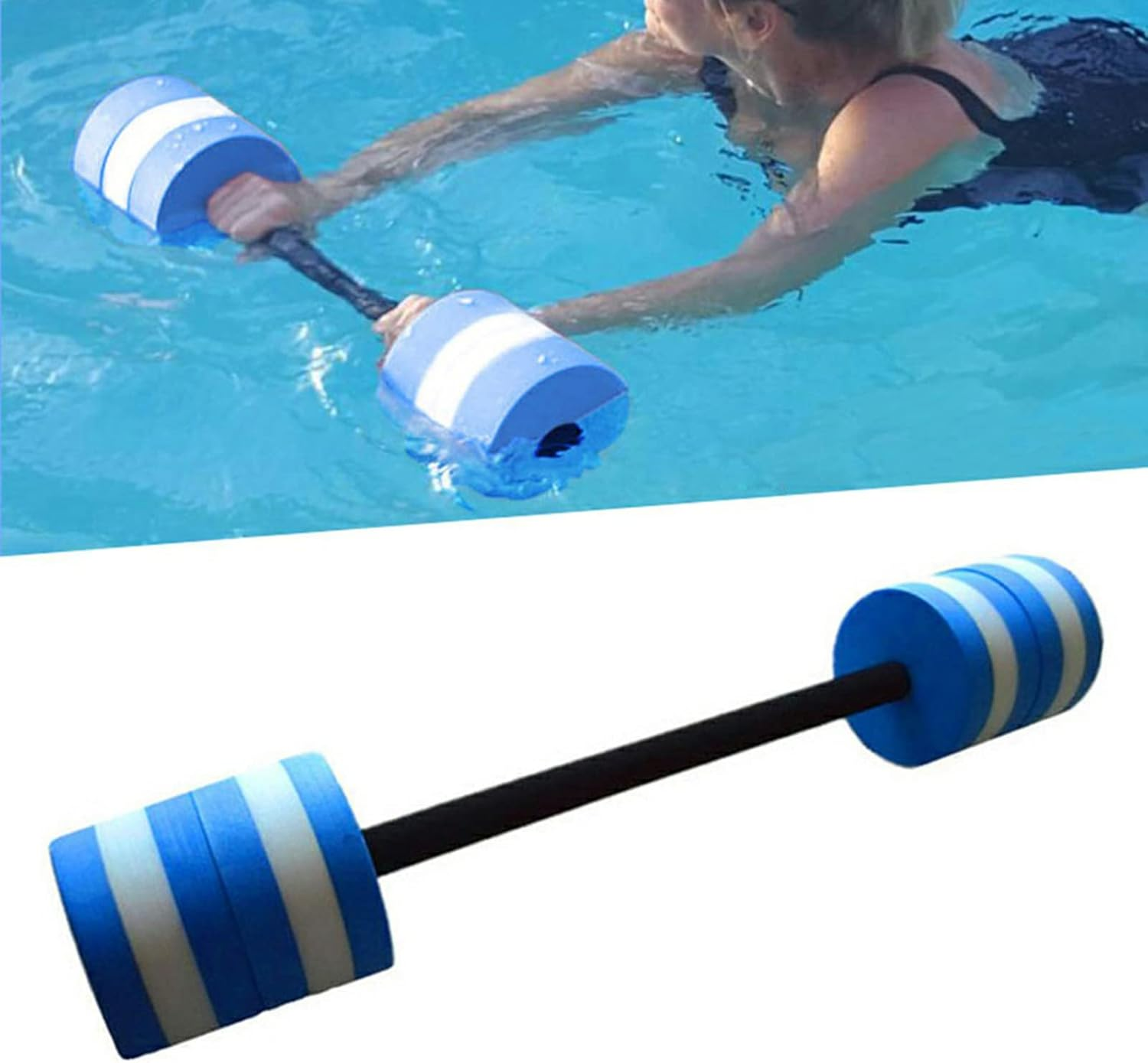 Aquatic Exercise Dumbbells, Fitness Barbells Kids Barbell, Hand Bar Weight Barbells Workout Resistance Training Water Float for Aerobics Fitness Pool Exercises/190