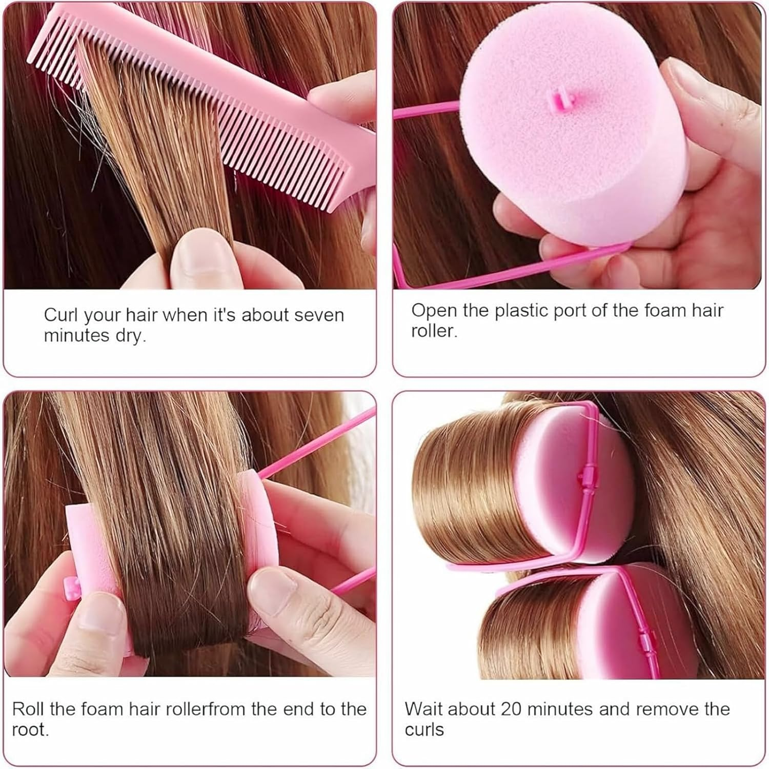 Perfect Your Styling - Pack of 25 Overnight Foam Curlers for Hair and Beard, No Heating Required, Excellent Quality and Reusable image number 2