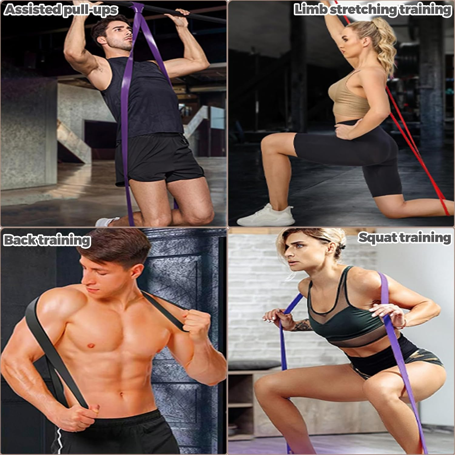 Resistance Bands Set 5, Natural Latex Fitness Bands for Workout, Yoga, Weightlifting, Physical Therapy, Mobility and Stretching Perfect for Home Gym and Outdoor Training