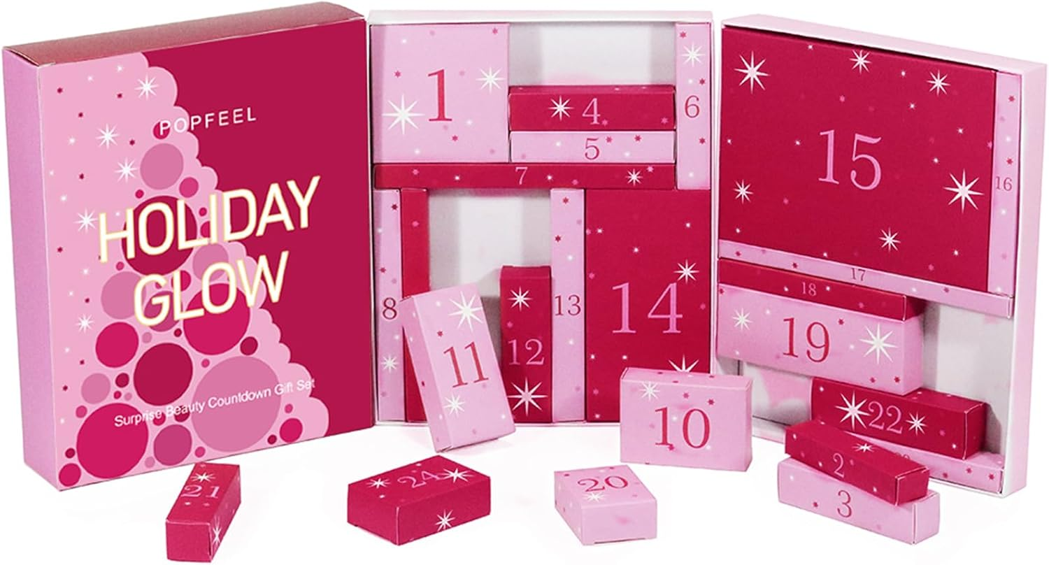 Dynaeuty Makeup Advent Calendar 2025, Christmas 24 Days Countdown Calendar Makeup Gift Set, Christmas Individual Gift Box Calendar for Women Full Kit - 01 image number 5