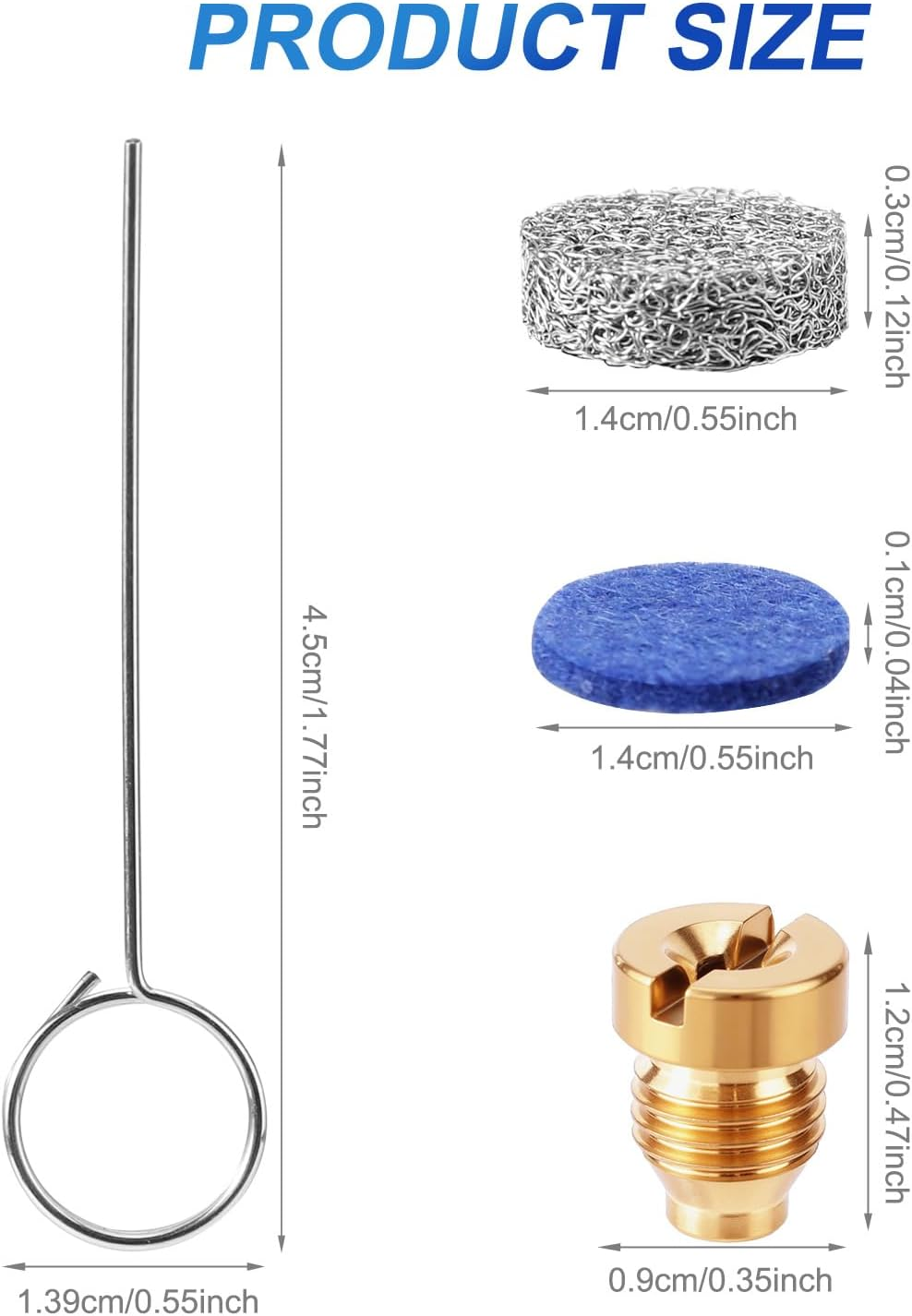 2 Sets Foam Cannon Orifice Kits, Stainless Steel Premium 0.04In Cannon Orifice Nozzles and Maker Meshes Kit Practical Accessories for Snow Foam Lance (3 Layer) image number 4