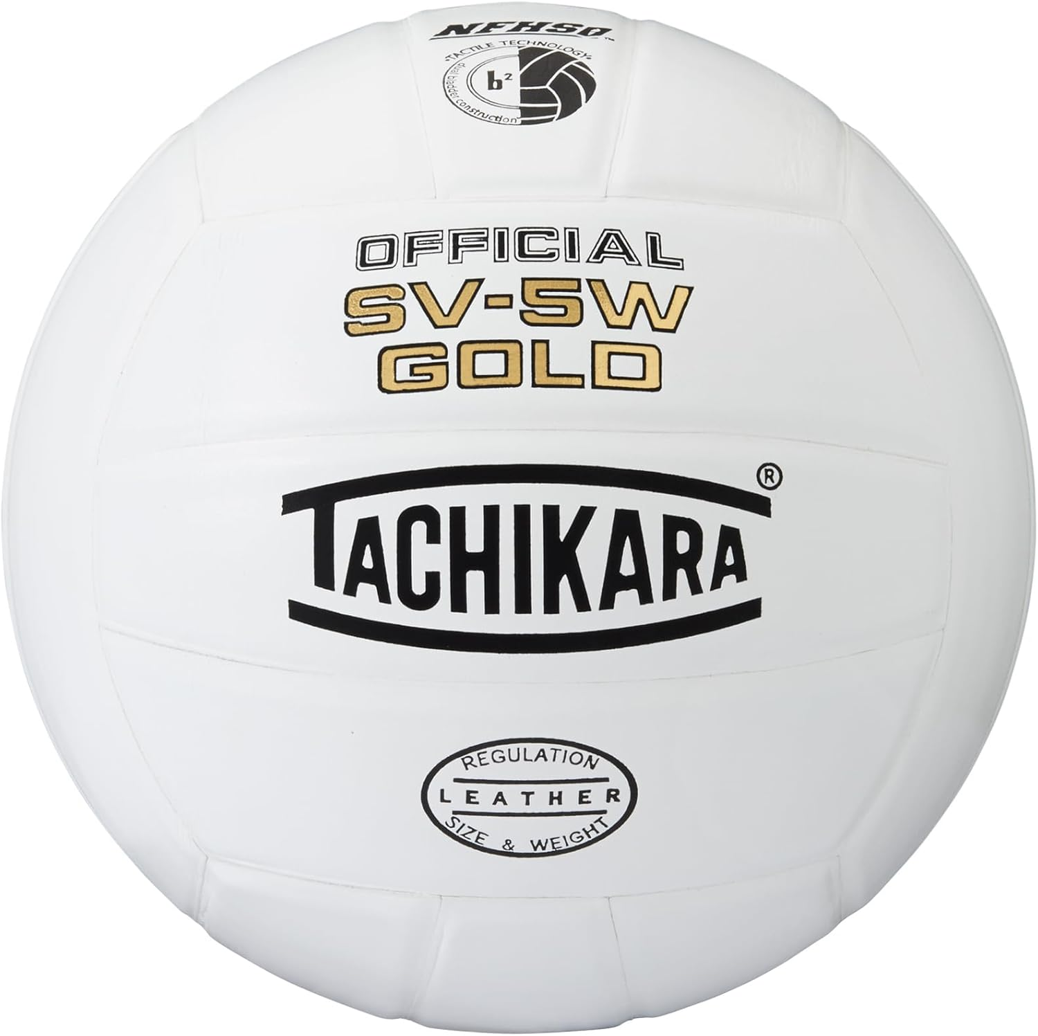Tachikara SV5W Gold Competition Premium Leather Volleyball - Metallic Gold image number 2