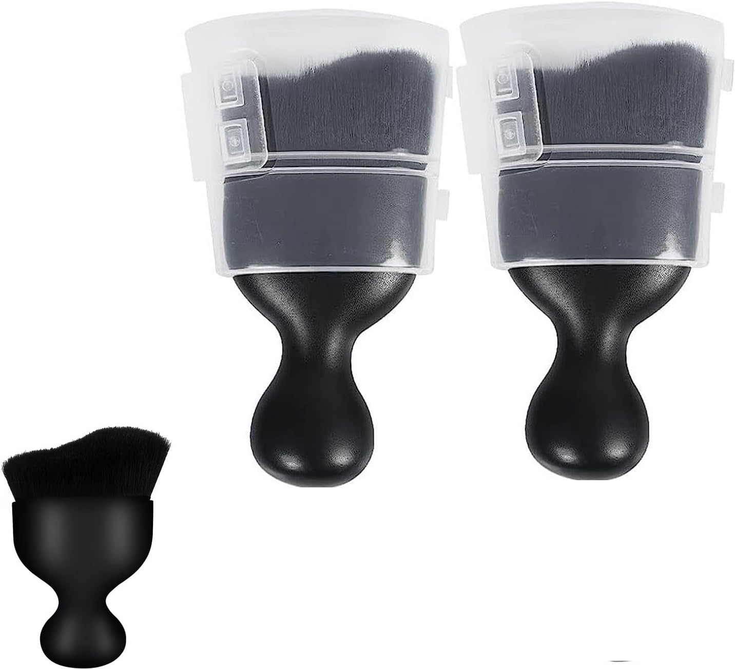 Car Cleaning Brushes - Soft, Dusting, Beauty Brushes for Car Interior & Exterior, Air Conditioning Vents, Leather, Computers (Black) image number 4