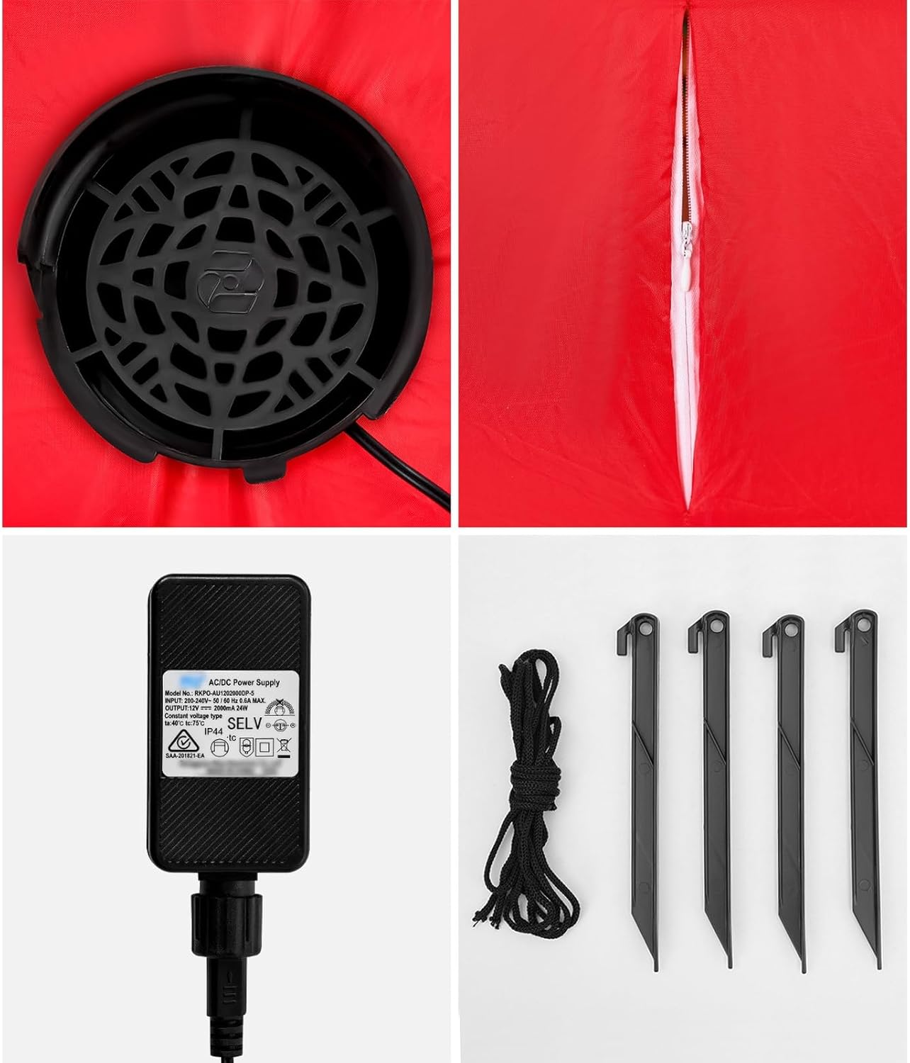 Tinseltown 3M Christmas Inflatable Santa Claus Sleigh Reindeers Set with Blow up Gift Boxes and LED Xmas Decor, for Courtyard, Lawn, Indoor, Outdoor image number 3